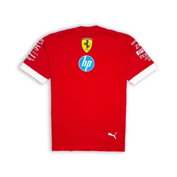 Kaos Scuderia Ferrari 2025 Red Drivers Oversized T-Shirt Replika Premium