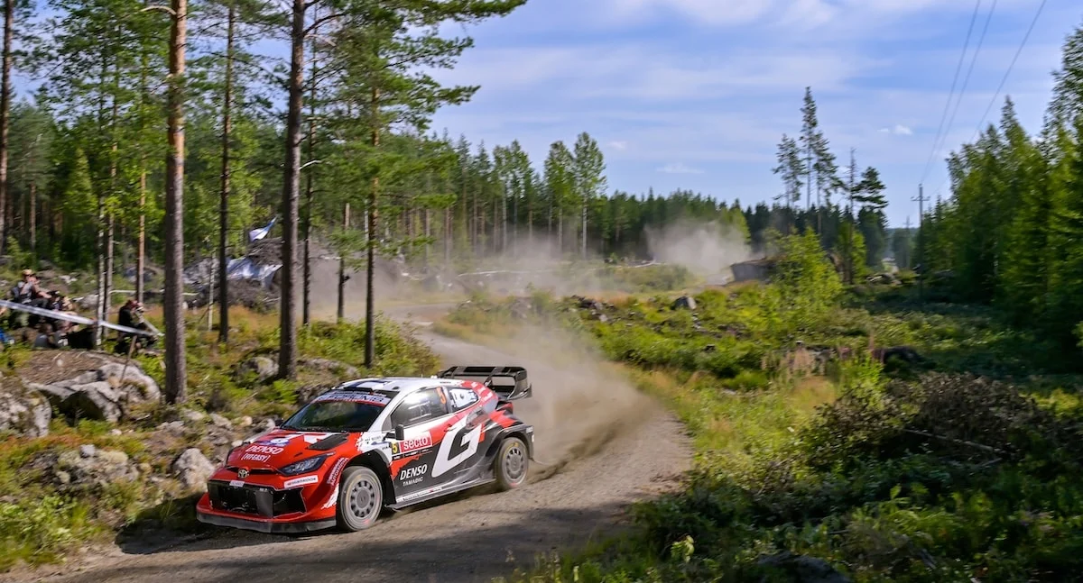 Sami Pajari Pressures Sebastien Ogier on SS16 Päijälä at WRC Finland 2026