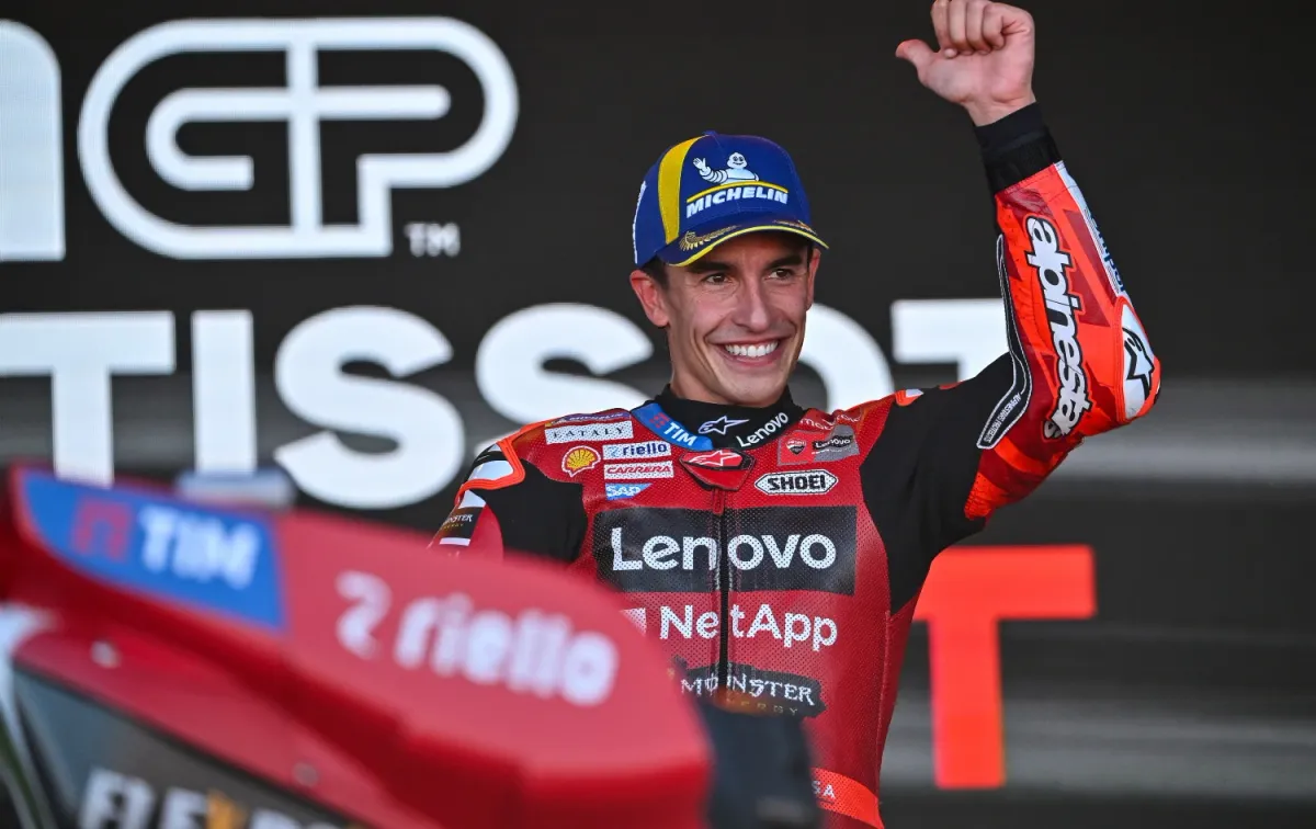 Berita MOTOGP: Marquez Kunci Kemenangan Aragon, Acosta Podium Perdana KTM