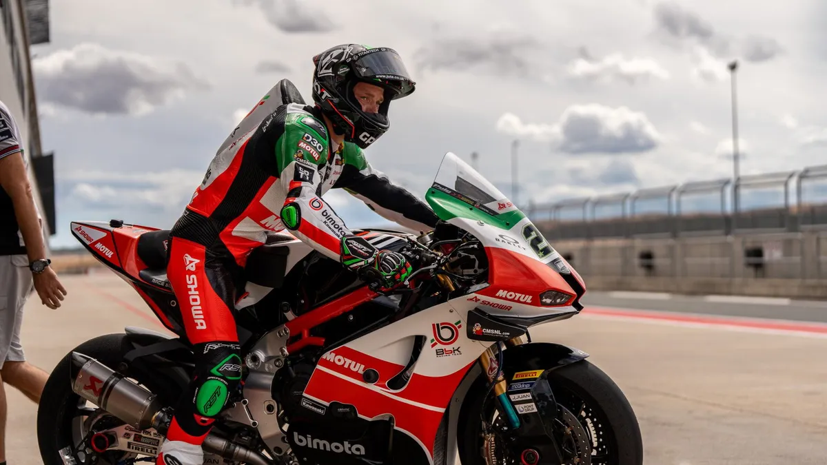 Bimota Loses Two Hours of Navarra Test to Rain