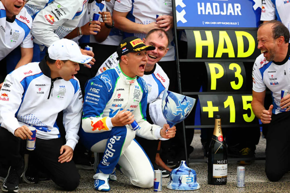 Hadjar to Wear Special Helmet at Zandvoort Honoring First Podium