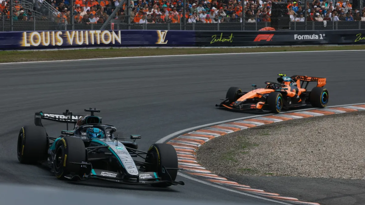 Russell Wins Dutch GP Sprint in Dominant Fashion