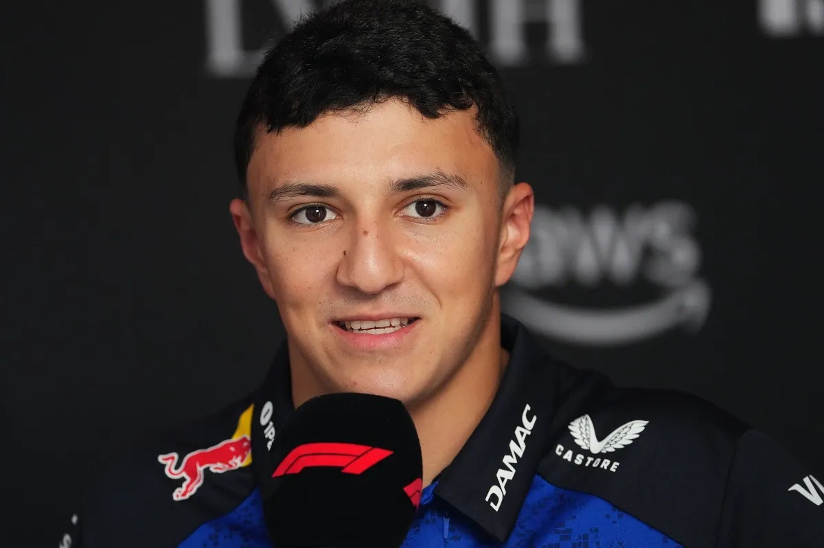 Hadjar Turns Viral Dutch GP Trophy Moment into Red Bull Helmet Design