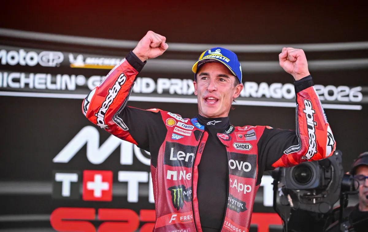 Marquez Kunci Kemenangan Keempat di Aragon, Bezzecchi dan Acosta Puas di Podium
