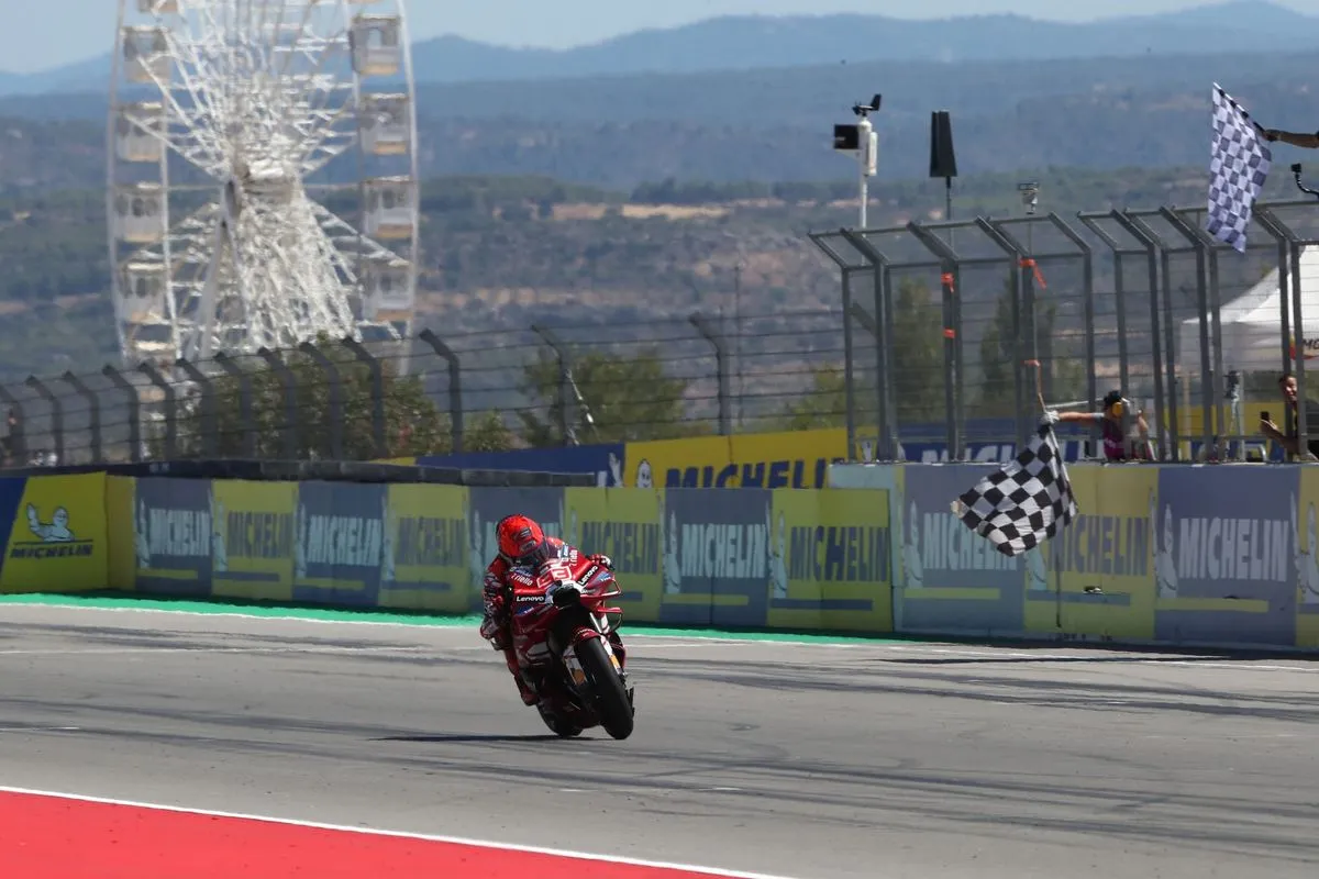 Berita MOTOGP: Marquez Menang di Aragon, Jarak dengan Martin Menyempit