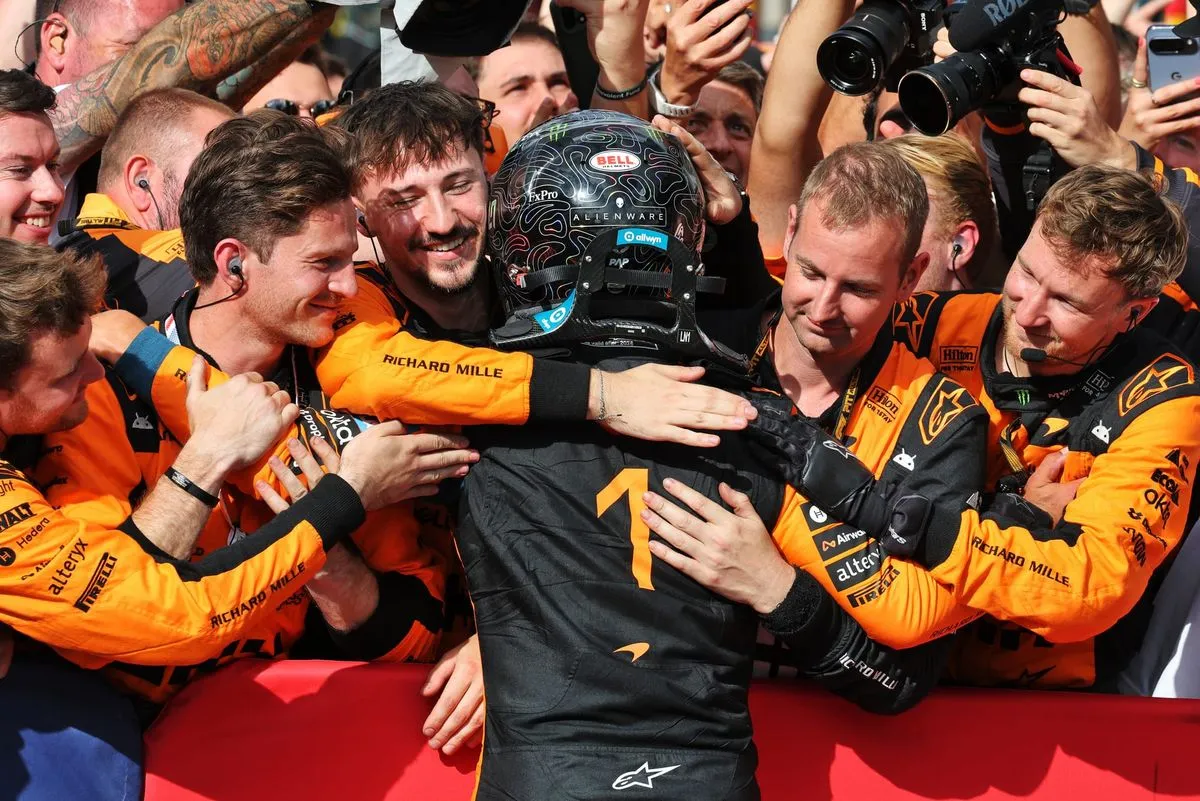 Norris Beats Antonelli to Win Final Dutch GP, Verstappen Crashes