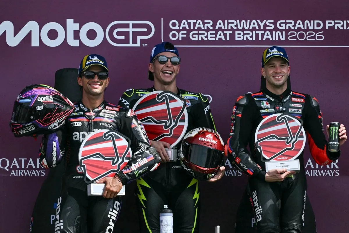 Naik-Turun di British GP: Aprilia Kembali Berjaya, Bagnaia Terpuruk