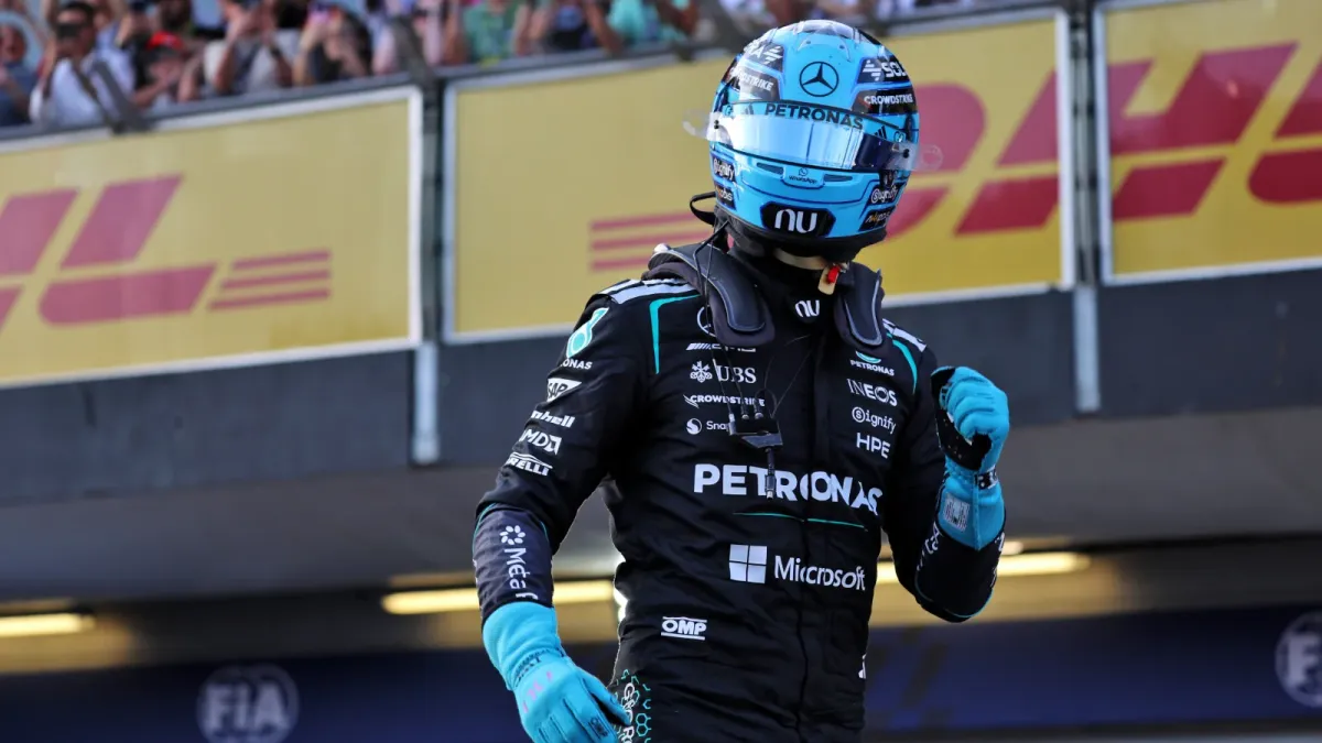 Russell Takes Baku Pole as Antonelli Crashes in Q1