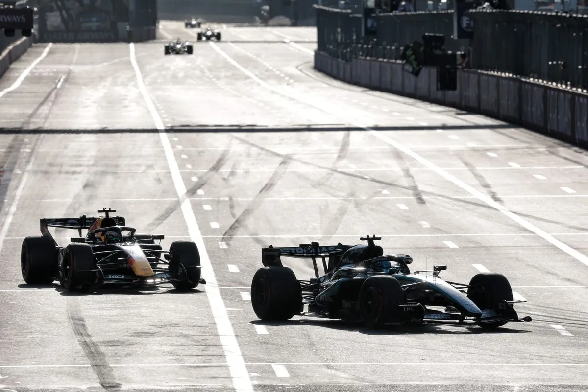 Russell Holds Off Verstappen in Azerbaijan GP, Two Safety Cars: 0.196s Win
