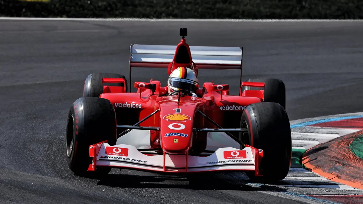 Vettel Thrills Monza with Schumacher's Ferrari F2002 Demo Run