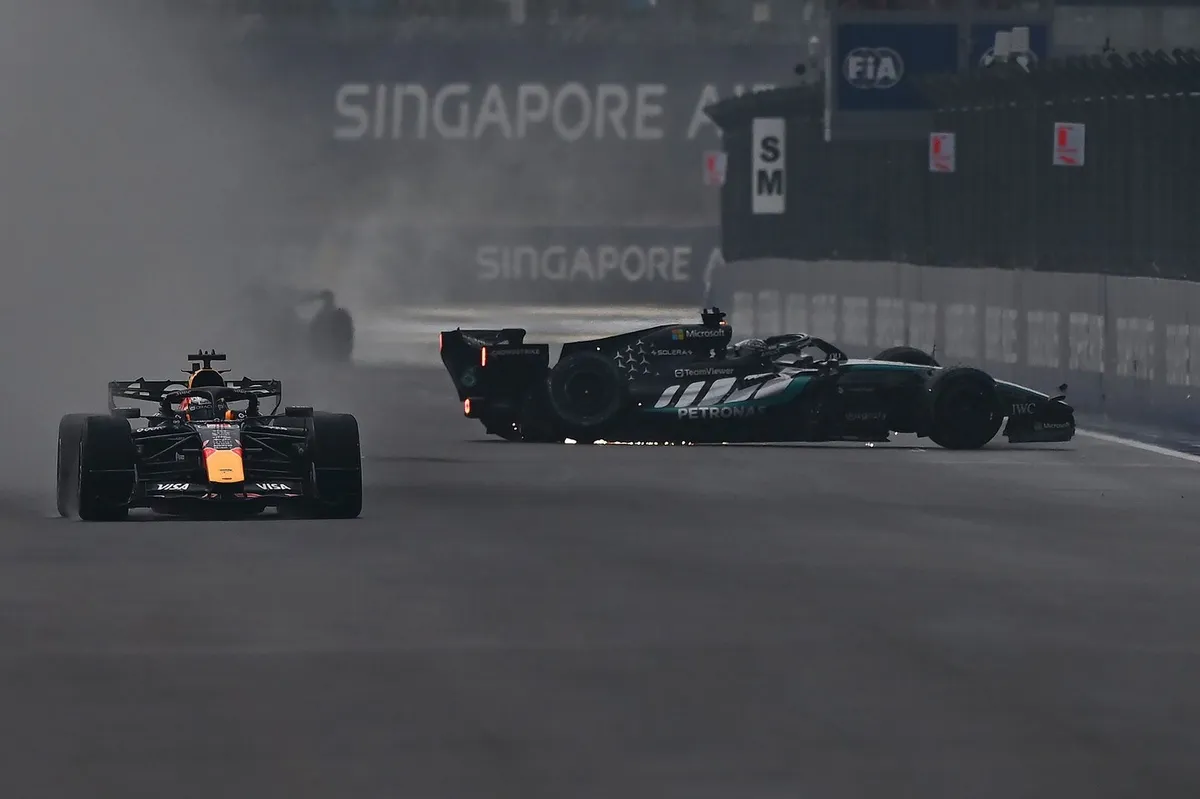 Max Verstappen Wins Chaotic 2026 Singapore GP Sprint After Russell Crash