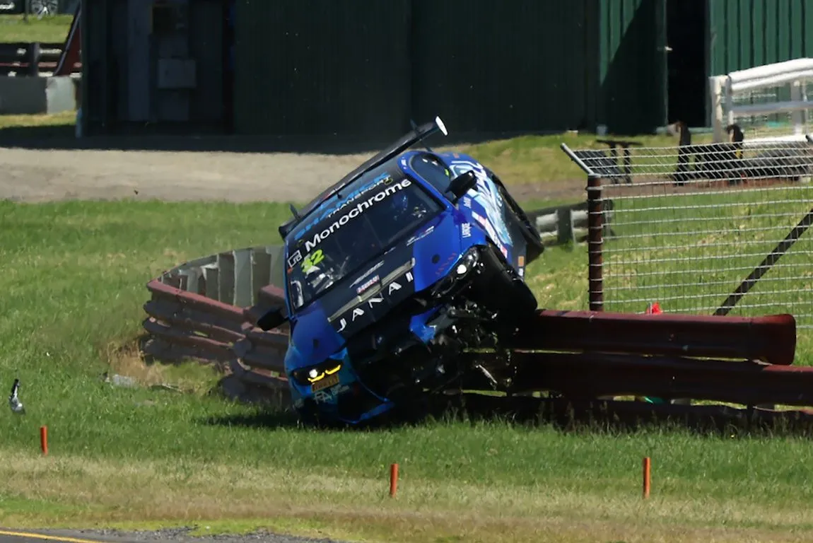 Wild GT4 Australia 2026 Crash: BMW M4 Scalps Armco Barrier