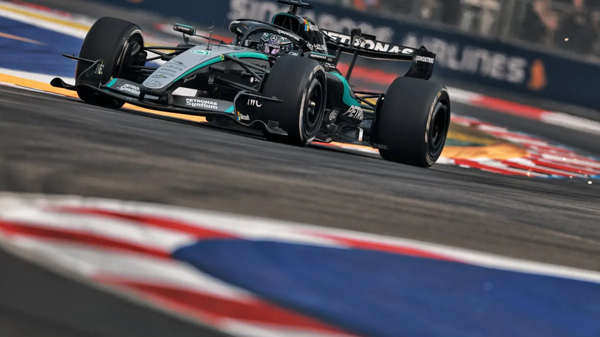 George Russell Fastest in Sole Singapore GP Practice