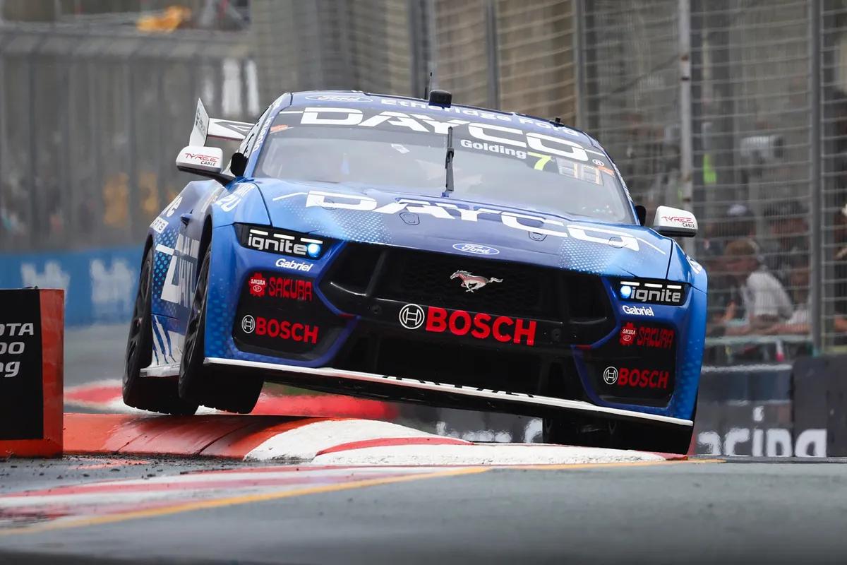 Golding Tops Damp Gold Coast 500 Practice 1 at Surfers Paradise 2024