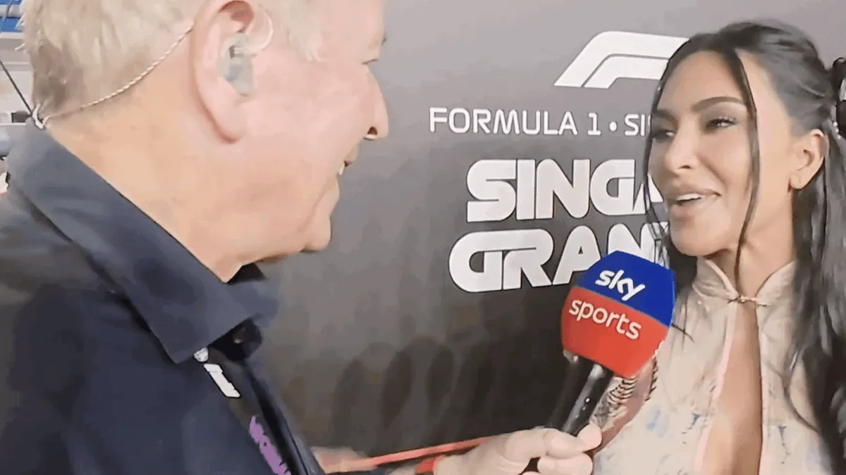 Martin Brundle Akhirnya Wawancarai Kim Kardashian di F1 Singapura 2026