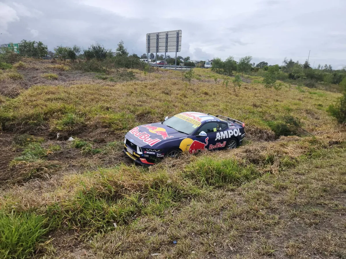 Red Bull Ampol Supercars Promo Car Involved in Bizarre Crash